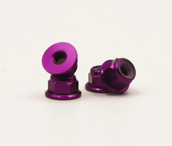 4MM PURPLE WHEEL NUTS LUG NUT NYLON INSERT (NYLOCK) [SCALE REFLEX] 815130