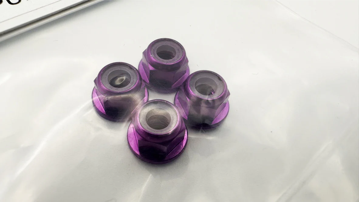 4MM PURPLE WHEEL NUTS LUG NUT NYLON INSERT (NYLOCK) [SCALE REFLEX] 815130 - Image 2