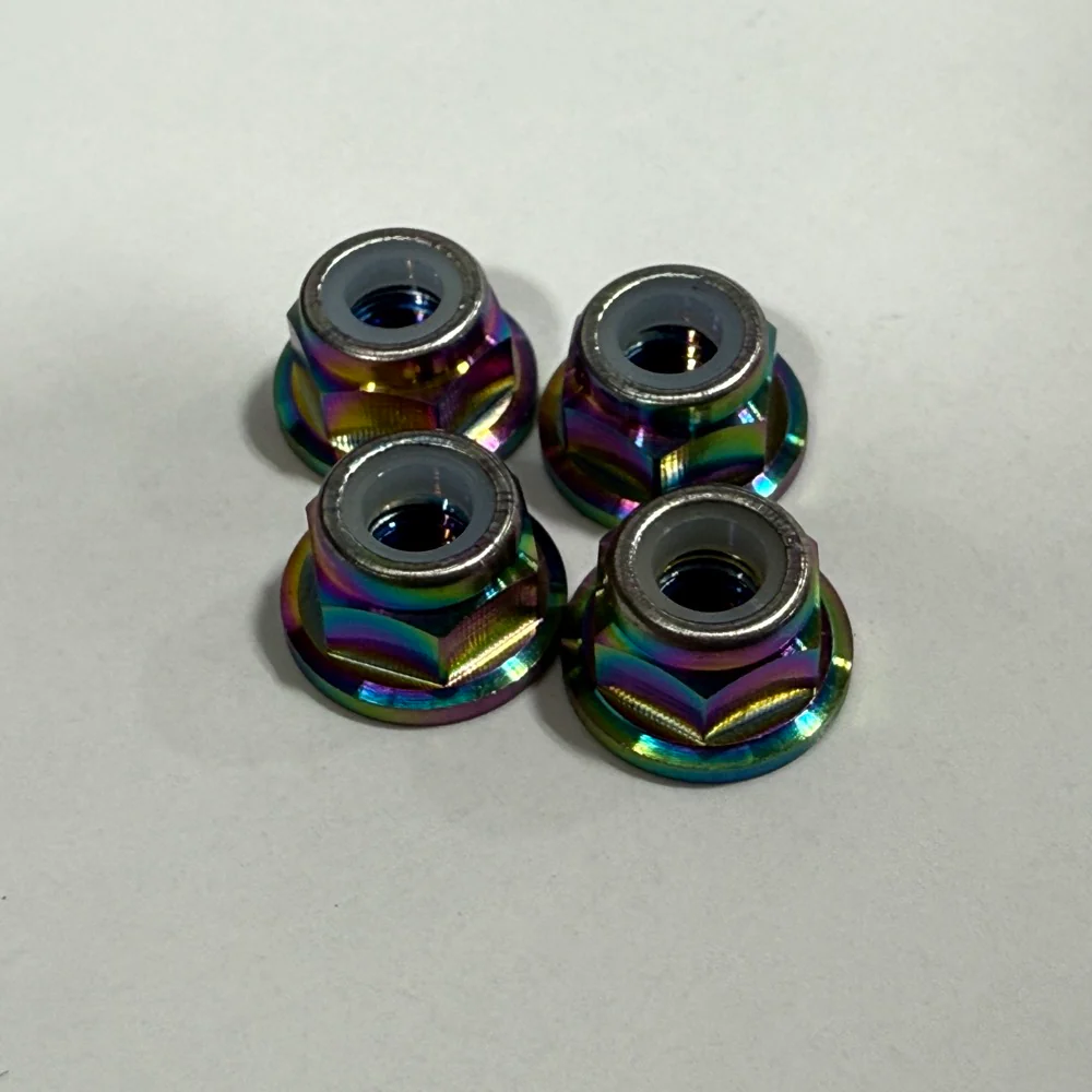 TITANIUM REFLEX WHEEL NUTS LUG NUT M4 NYLON INSERT (NYLOCK) [SCALE REFLEX] 815135