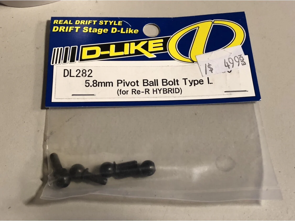 5.8mm Pivot Ball Stud Bolt Type-L (LONG) - 4 Pack [DLike] DL282