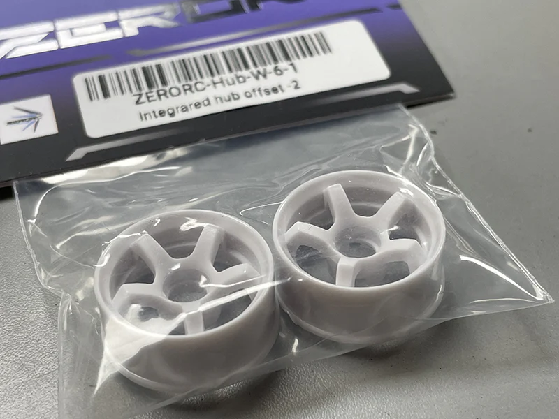 5 Spoke RIMS - WHITE 2PC Set (OFFSET 2) for RW00 [ZERORC] ZERORC-Hub-W-6-1 - Image 3
