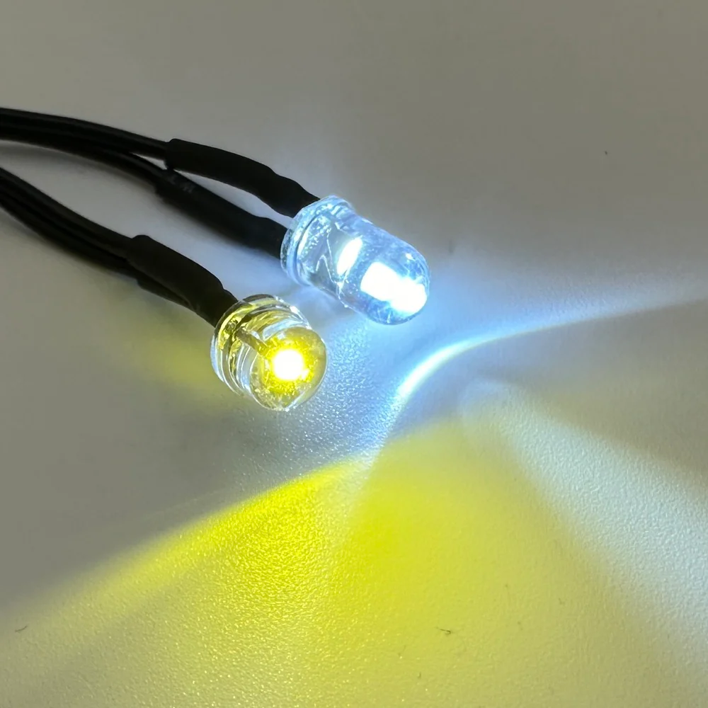 5mm HELLA YELLOW / WHITE LED (4 led 1 plug) for ATTACK LIGHT KIT [Scale Reflex] SR700418 - Image 3