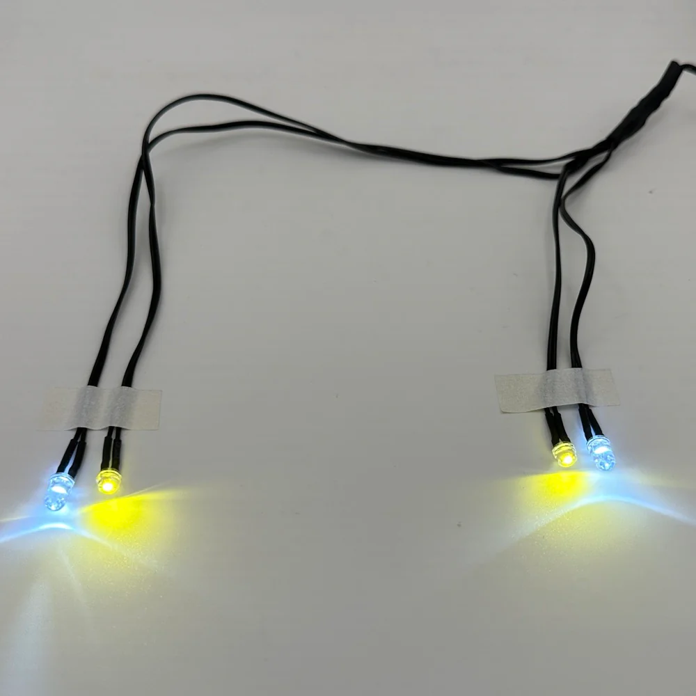 5mm HELLA YELLOW / WHITE LED (4 led 1 plug) for ATTACK LIGHT KIT [Scale Reflex] SR700418 - Image 4