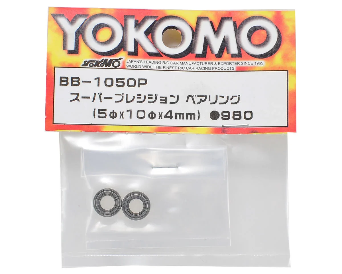 5x10x4mm SUPER PRECISION Ball Bearings - 2 Pack [Yokomo] BB-1050PA - Image 2