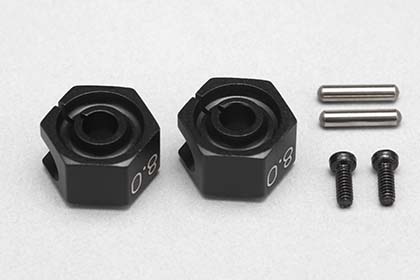 8.0mm Thick Wheel Hex Hub (BLACK)  [Yokomo] Y2-011CB8A