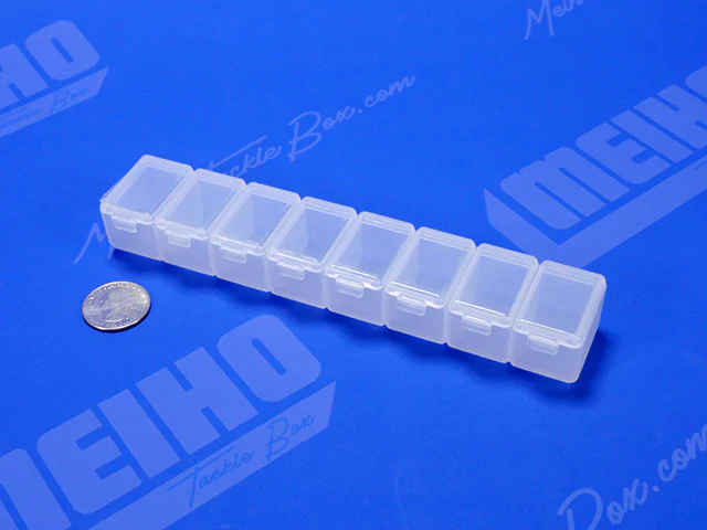 8 Slot STRIP - Multi Utility Case - Parts Box 6.9"  - (176 x 36 x 26 mm) Made in Japan [Meiho] HACHIREN