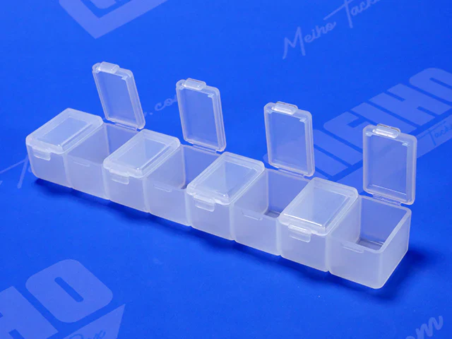 8 Slot STRIP - Multi Utility Case - Parts Box 6.9"  - (176 x 36 x 26 mm) Made in Japan [Meiho] HACHIREN - Image 2