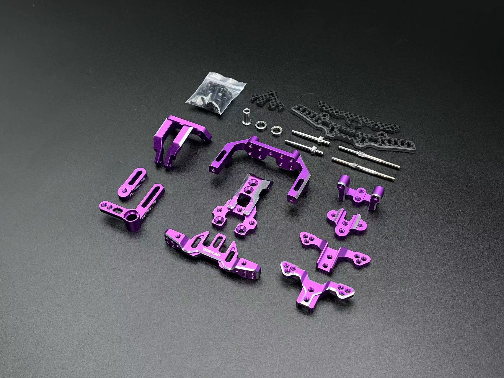 AD-XF Front Gearbox - Bulk Head (for AD X-Series) RDX YD2 RD1 RD2 - BLACK RED PURPLE [Team AD] AD-XF - Image 11