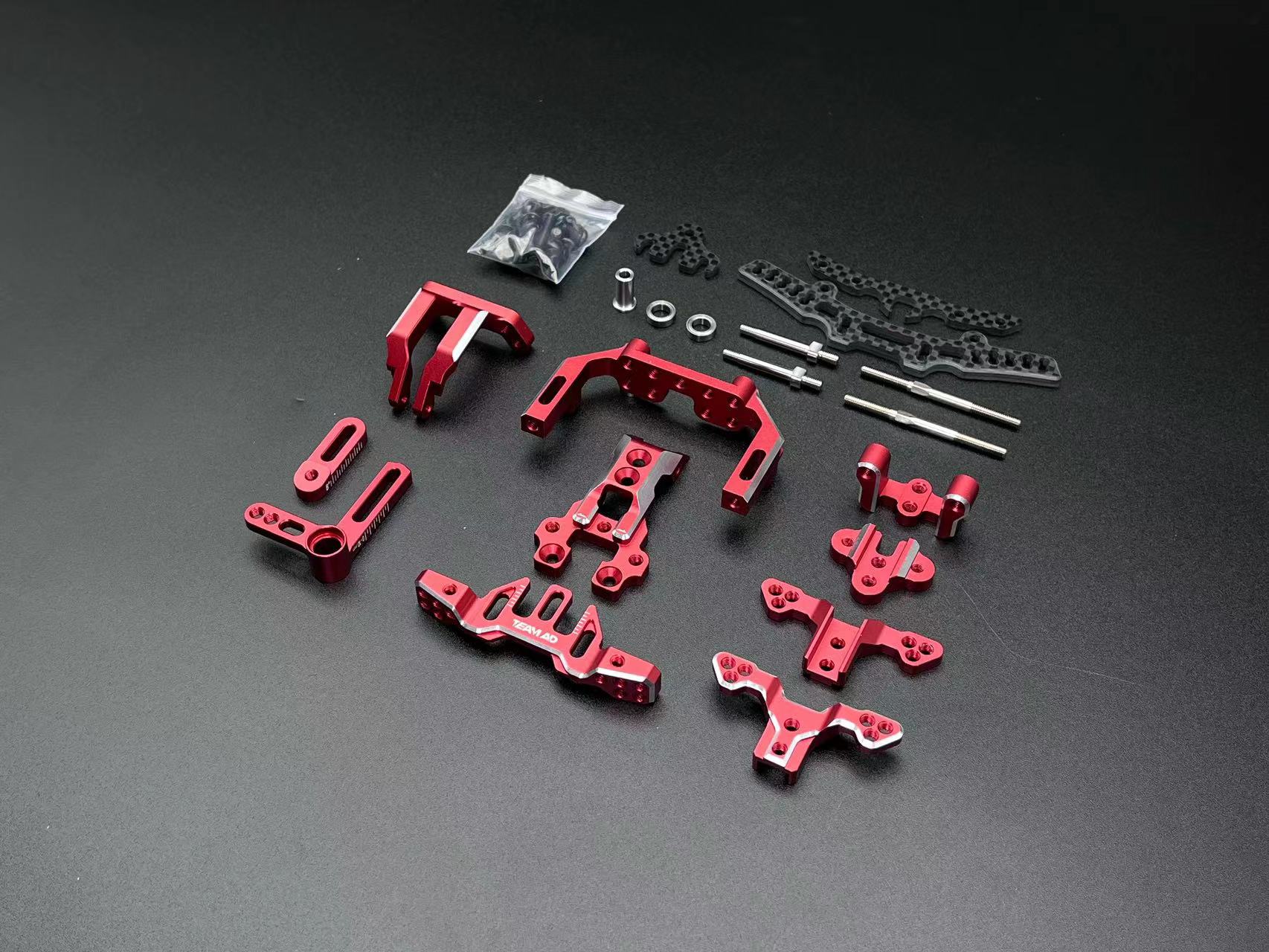 AD-XF Front Gearbox - Bulk Head (for AD X-Series) RDX YD2 RD1 RD2 - BLACK RED PURPLE [Team AD] AD-XF - Image 8