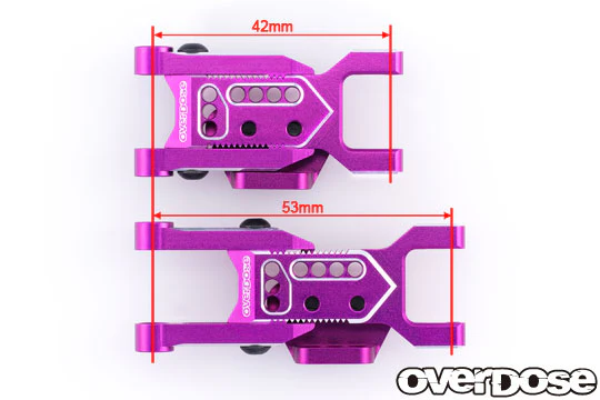 Adjustable Aluminum Rear Suspension Arm Type-3 (For OD ) (RED PURPLE BLACK)  [Overdose] OD2855 OD2856 OD2857 - Image 2