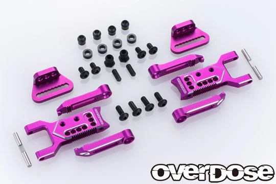 Adjustable Aluminum Rear Suspension Arm Type-3 (For OD ) (RED PURPLE BLACK)  [Overdose] OD2855 OD2856 OD2857 - Image 7