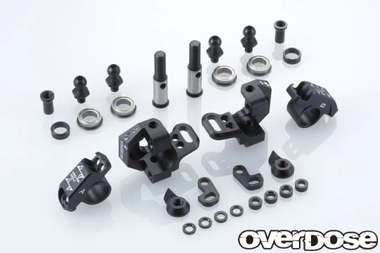 Adjustable Aluminum RWD Knuckle by Set TYPE-2 (BLACK) [OVERDOSE] OD2439B