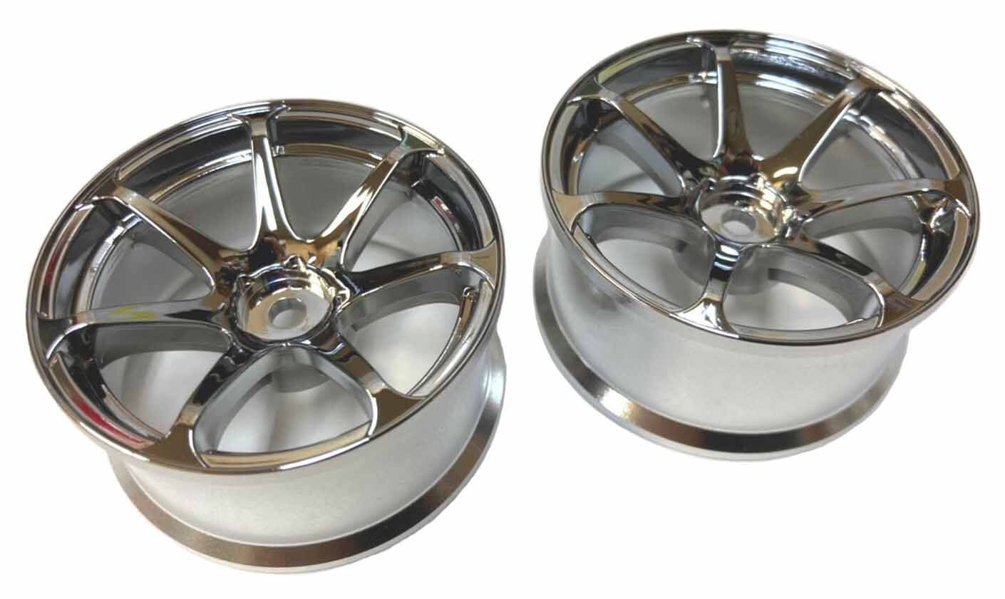 Advan AVS T7 Wheels (CHROME SILVER) Rims 6mm - 8mm [Topline RC] IW-1206CS IW-1208CS - Image 2
