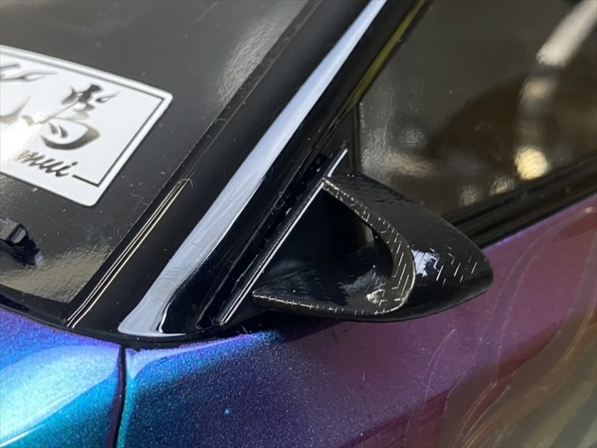 AERO Type-2 (CARBON STYLE) Universal Style Mirrors (w- Chrome Decal) [Pandora] APA-1564
