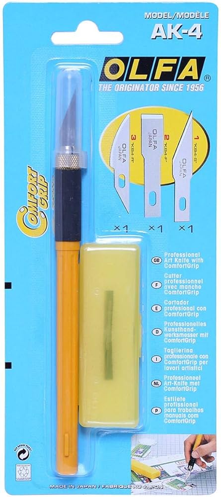 AK-4 Cushion Grip Art Knife with 3 Blade Types - Made in Japan [OLFA] OLFAK4 - Image 5