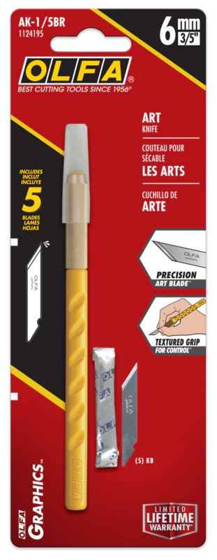AK-1/5B Graphic Art Knife with 5 Replacement Blades - Made in Japan [OLFA] #9153 - Image 2
