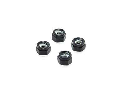 Aluminum 2mm Wheel Lock Nuts - BLACK [PN Racing] 200408K