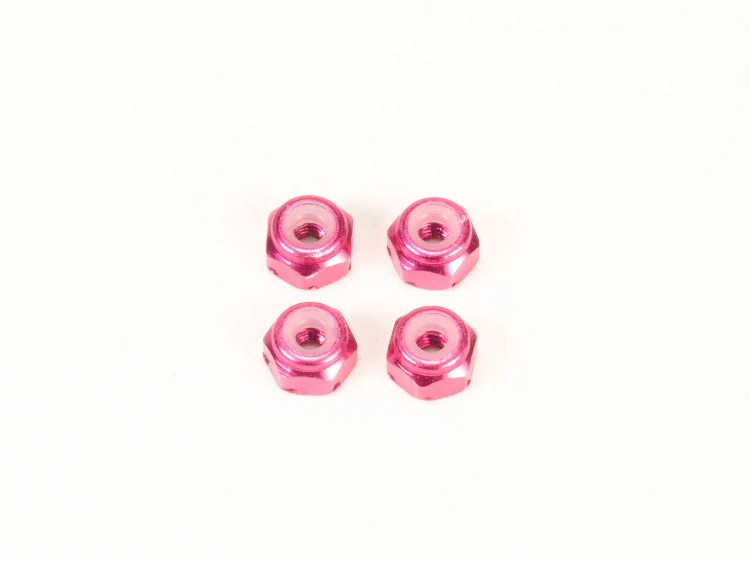 Aluminum 2mm Wheel Lock Nuts - Pink [PN Racing] 200408P