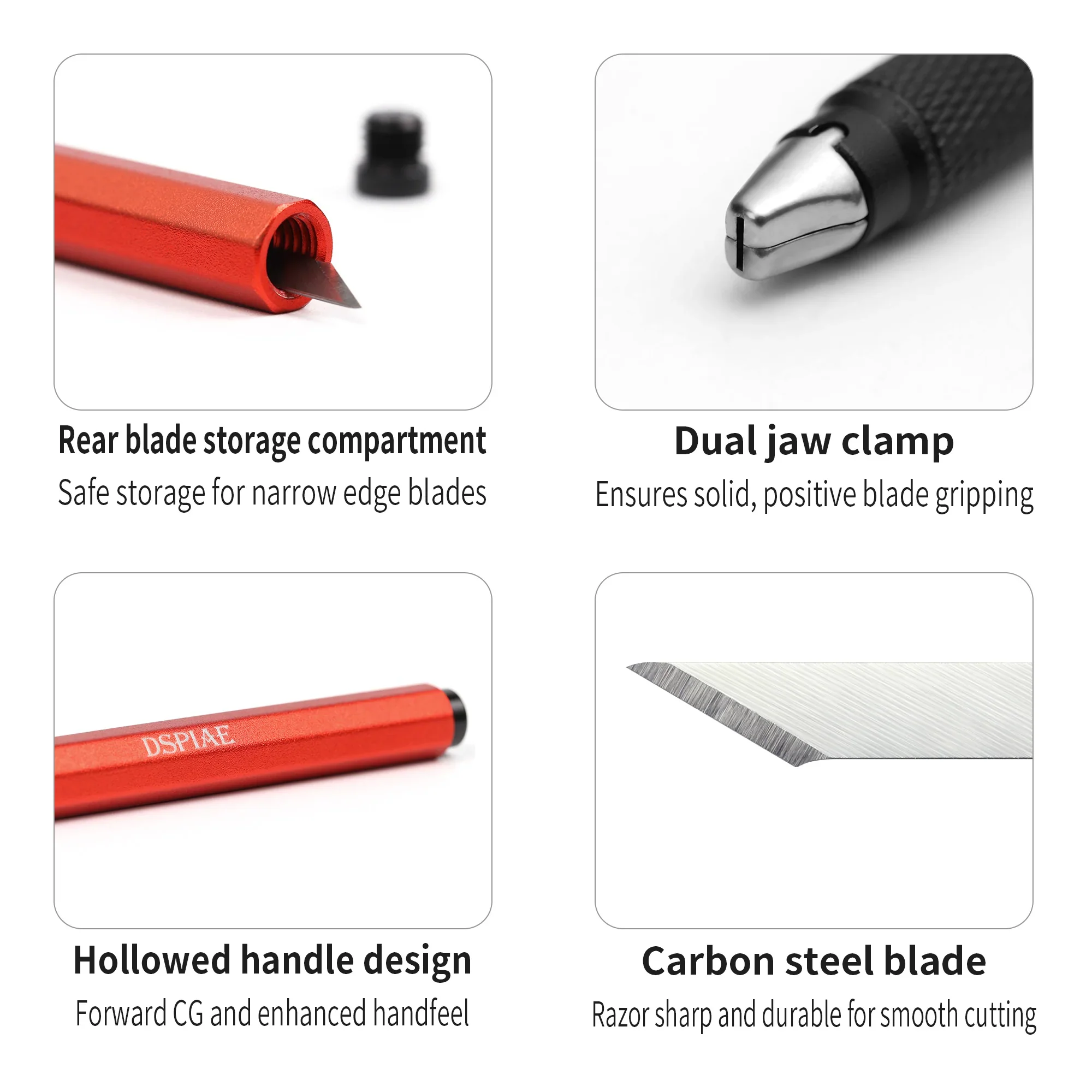 Aluminum Alloy Hobby Craft Knife (Broad and Narrow Blades Type) [DSPIAE] AT-DK02 - Image 6