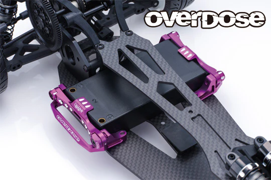 PREORDER: Aluminum BATTERY HOLDER Type-2 for GALM (RED PURPLE BLACK)  [Overdose] OD3893 OD3894 OD3895 - Image 6
