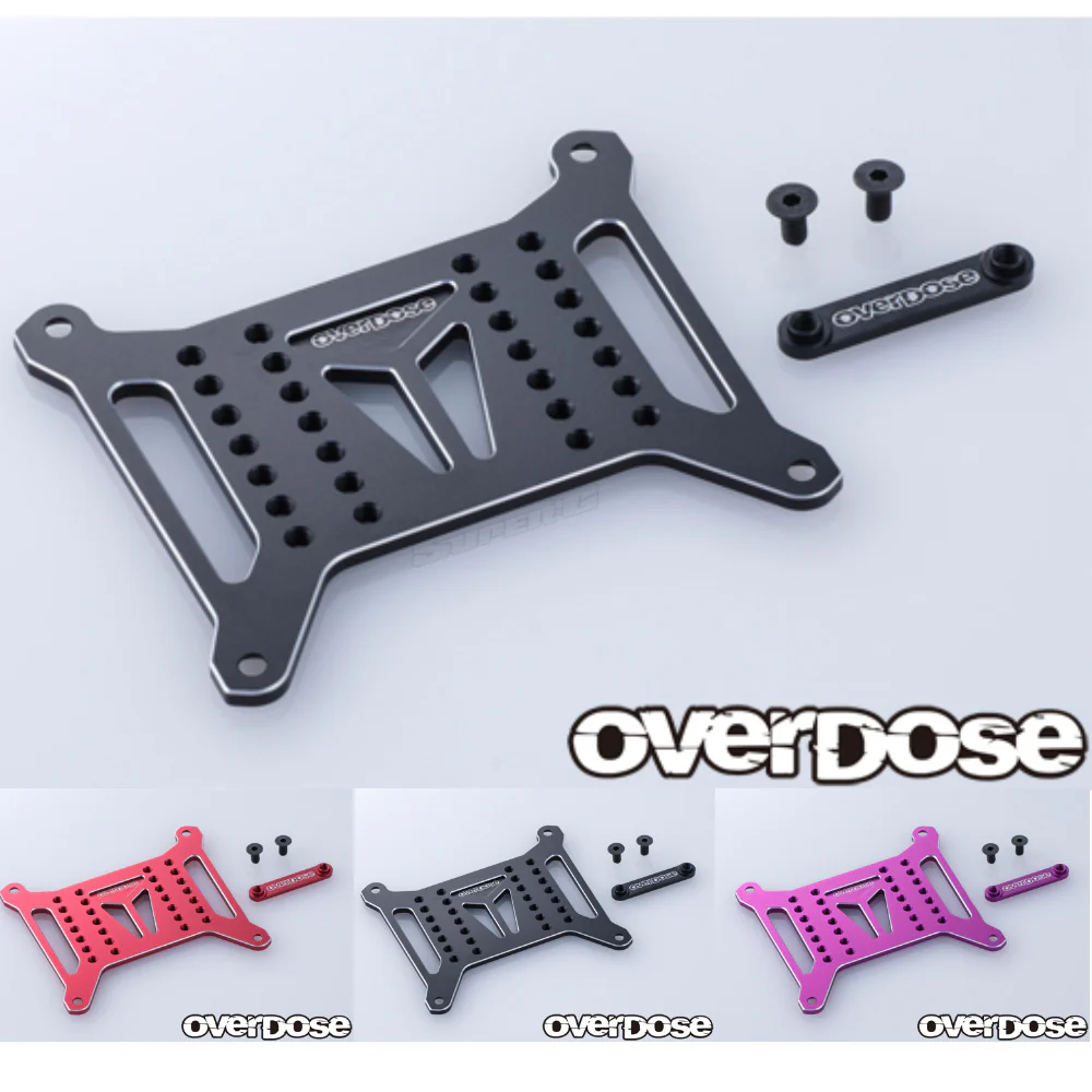 Aluminum BATTERY PLATE Set Type-2 for GALM (RED PURPLE BLACK)  [Overdose] OD3814 OD3815 OD3816