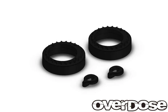 PREORDER: Aluminum Bearing Adaptor ＆ Bearing Stopper Set (For GALM) Red Black Purple [OVERDOSE] OD2936 OD3739 OD3740 - Image 2