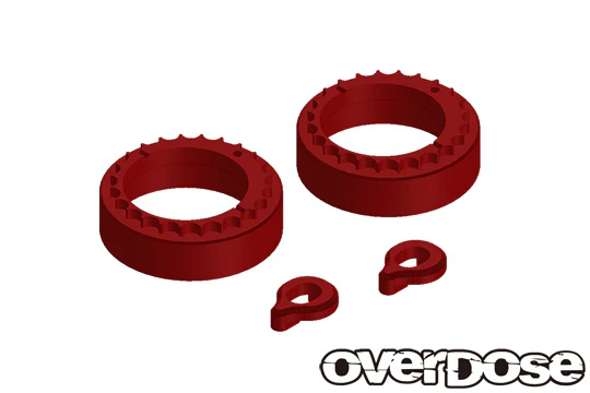 PREORDER: Aluminum Bearing Adaptor ＆ Bearing Stopper Set (For GALM) Red Black Purple [OVERDOSE] OD2936 OD3739 OD3740 - Image 3