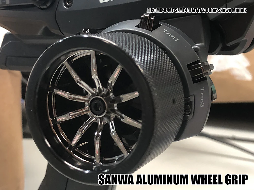 Aluminum (BLACK) Steering Grip for SANWA MX-6 MT-S MTS MX6 MT44 MT17 MT-44 MT-17 [ Scale Reflex ] 861100 - Image 3
