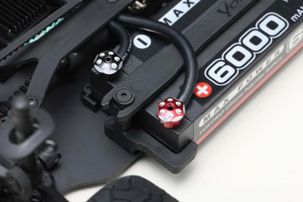 4mm Aluminum Battery Bullets with Caps Set (Red/Black) [Yokomo] RP-121P4 - Image 2