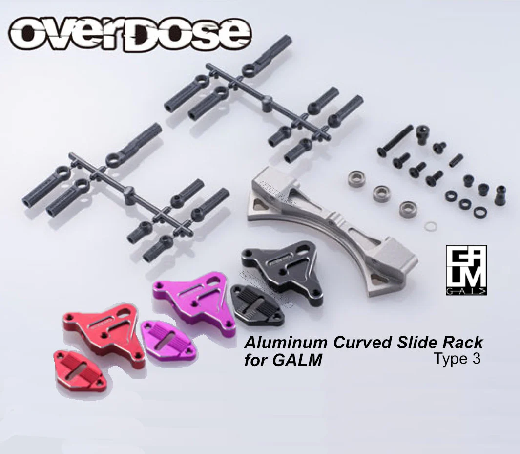 PREORDER: Aluminum Curved Slide Rack Type-3 for GALM [OVERDOSE] OD3937 OD3938 OD3939