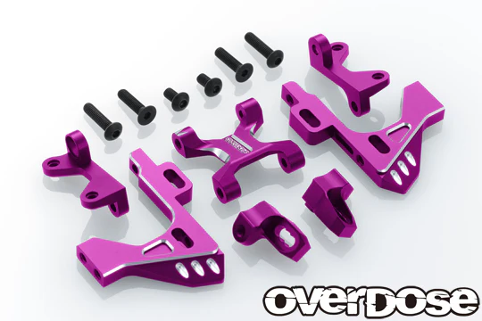 PREORDER: Aluminum Front Bulkhead Type-3 (For GALM) RED PURPLE BLACK [Overdose] OD3439 OD3440 OD3438 - Image 4