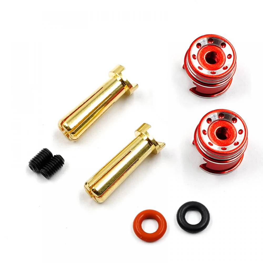 Aluminum Grip - 4mm / 5mm Bullet Plugs for Battery (from ESC) Gold Blue Red Purple Black [Yeah Racing] WPT-0160 WPT-0159 - Image 3