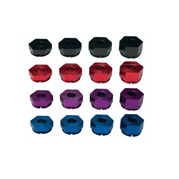 Aluminum NEO Hex Hubs Set (Black, Purple, Red) 2pc [Topline RC] TP-642 TP-643 TP-644 TP-656