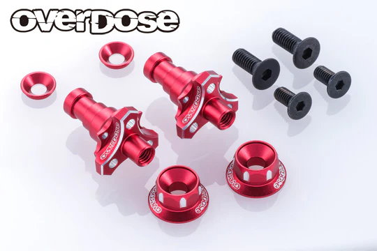 PREORDER: Aluminum One Piece Axle Shaft Type-2 (For OD/RWD) 7mm 5mm (RED PURPLE BLACK) [Overdose] - Image 4