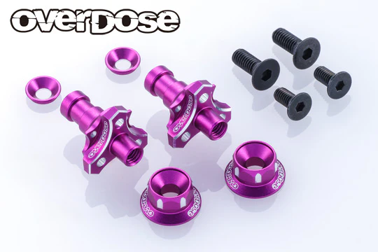 PREORDER: Aluminum One Piece Axle Shaft Type-2 (For OD/RWD) 7mm 5mm (RED PURPLE BLACK) [Overdose] - Image 7
