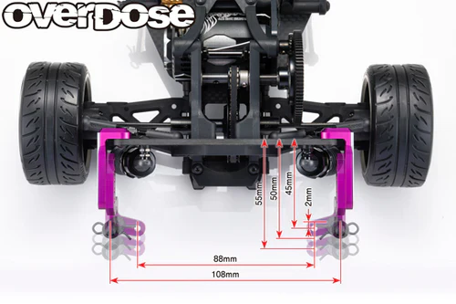 Aluminum Rear Mount Set for GALM v2 (RED, BLACK, PURPLE)  [Overdose] OD2885 OD2884 OD2883 - Image 6