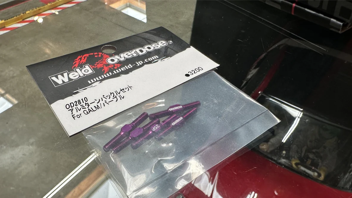 Aluminum Turnbuckle Set for GALM (RED PURPLE BLACK) [OVERDOSE] OD2810 OD2811 OD2812 - Image 3