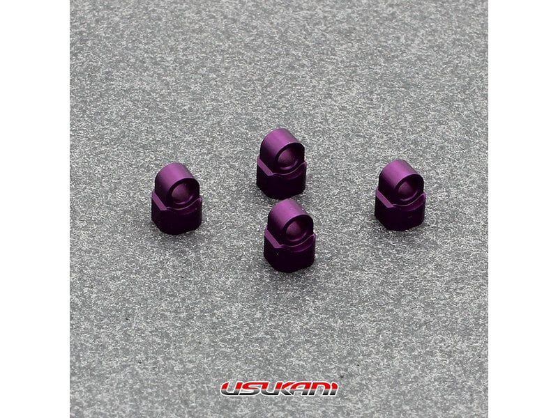 ALUMINUM Upper Car - PURPLE (4pc) for 1/24 Hydraulic Shocks [Usukani] MINIS-04