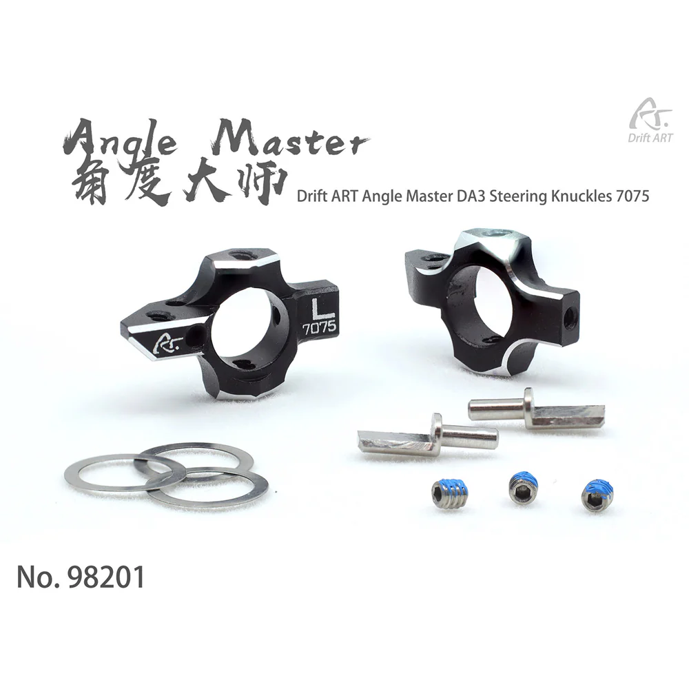 Angle Master DA3 Steering Knuckles 7075  DRIFT ART 1-28 RWD Drift Car Kit DRIFTART - 98201 - Image 2
