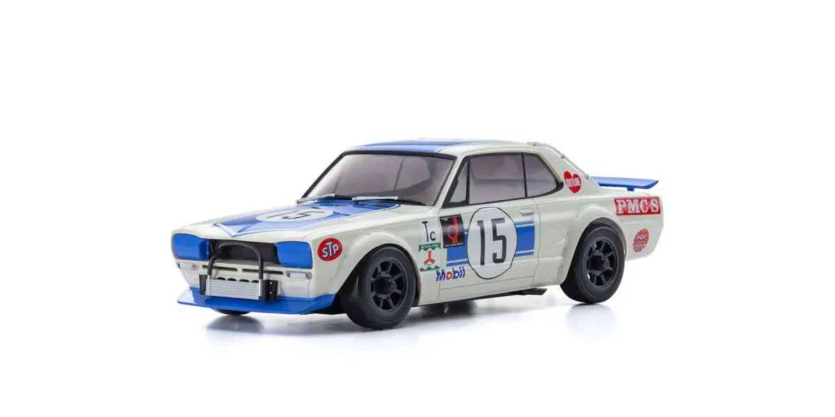 ASC MA-020 NISSAN SKYLINE 2000GT-R (KPGC10) Racing 1972 #15 Mini-Z AWD 1-28 Painted Body Auto Scale Collection [Kyosho] MZP472BL