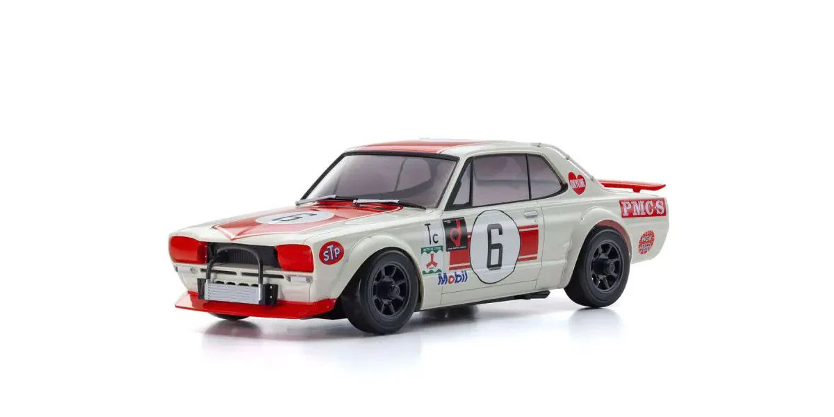 ASC MA-020 NISSAN SKYLINE 2000GT-R (KPGC10) Racing 1972 #6 Red Mini-Z AWD 1-28 Painted Body Auto Scale Collection [Kyosho] MZP472R