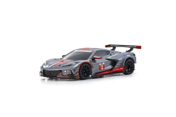 ASC MR04W-MM CHEVROLET® CORVETTE® C8.R Gunmetal / Red Mini-Z RWD 1-28 Painted Body Auto Scale Collection [Kyosho] MZP244GMR