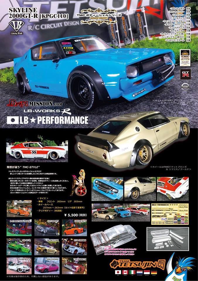 Nissan Skyline GTR KPGC110 Liberty Walk Edition 1-10 Body Set [Tetsujin] TT-7707 - Image 3