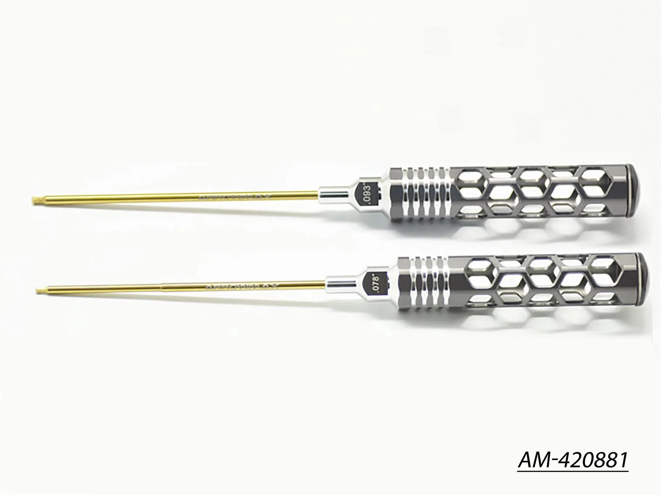 Ball Driver Set.078, .093, X 120MM - 2-PIECE, Honeycomb [Arrowmax] AM-420881