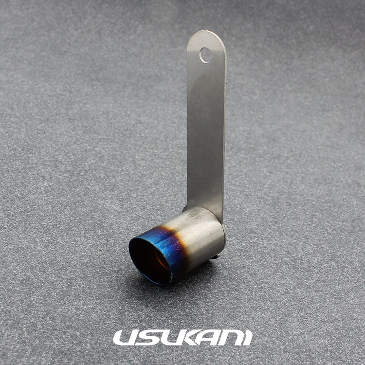 Big LARGE Blast Pipe - 12mm Titanium Burnt Tip (SLANT Cut) 1-10 MUFFLER EXHAUST [Usukani] US88527B