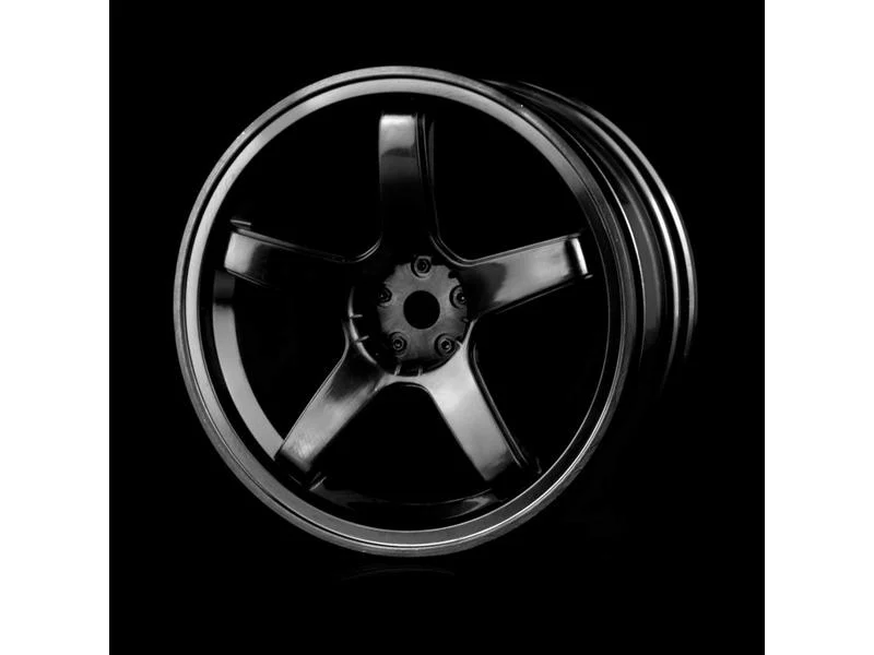 Black 5 Spokes - ADVAN GT Style - 5 Offset Rims (4-Pack) [MST] 832004BK