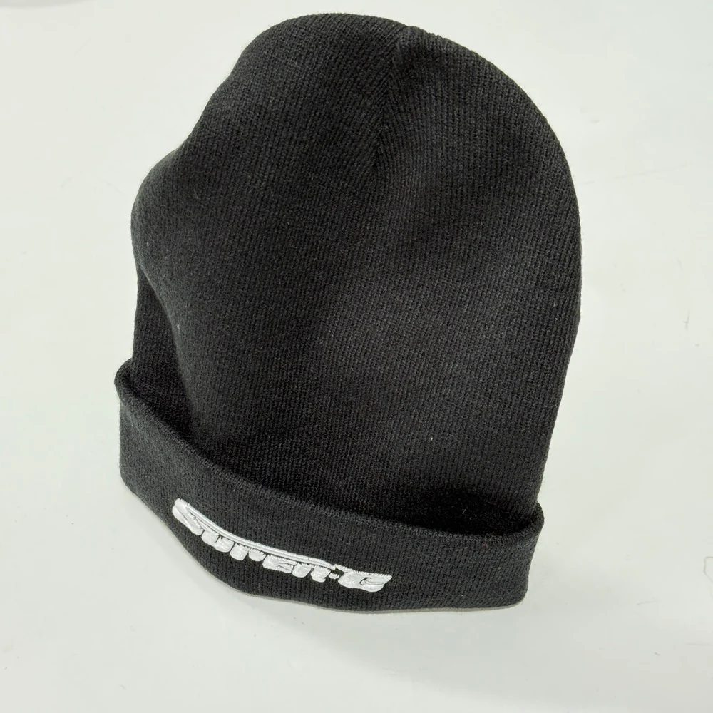BLACK Beanie with 3D Super-G (White) Embroidered Logo [Super-G] SG-BN-BLK - Image 2
