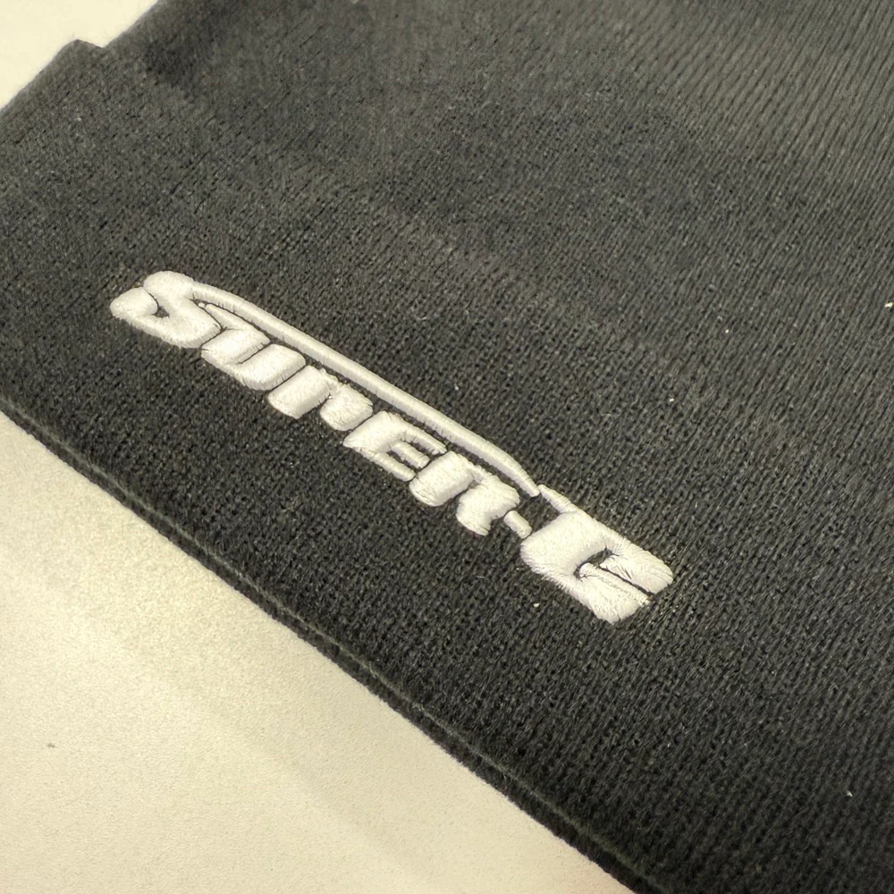 BLACK Beanie with 3D Super-G (White) Embroidered Logo [Super-G] SG-BN-BLK - Image 3