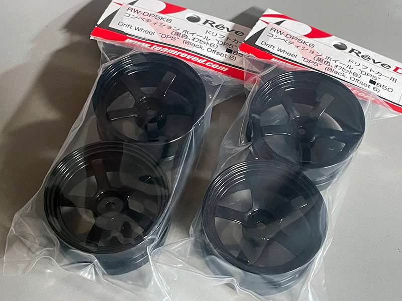 BLACK DP5 Drift Wheel Rims 6mm OFFSET (HIGH TRACTION) [Reve D] RW-DP5K6