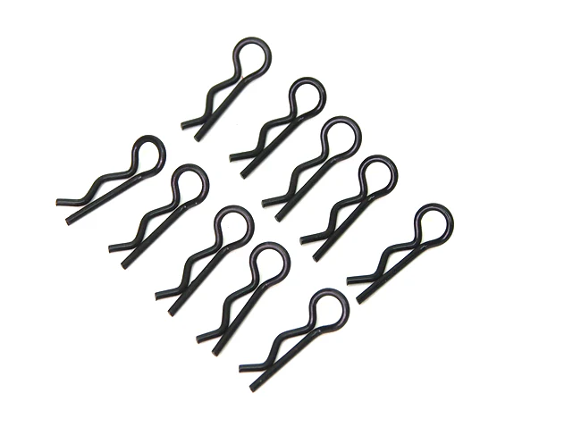 Black Micro Ultra Body Clip - 1-28 Mini Lexan Body (10pc) [PN Racing] 800101K